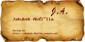 Jakubek Abélia névjegykártya